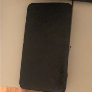 Black snakeskin (faux) wallet